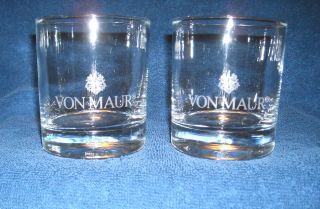 New Set of 2 Von Maur Rocks Glass 10 Oz