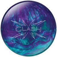 Ebonite Clash Purple Turquoise 15lb Reactive Resin Bowling Ball RARE