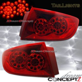 2004 2006 Mazda Mazda3 L E D Tail Lights LED Red Style for 4DR 4 Door