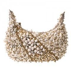 MARY FRANCES Sea of Pearls Mini Bag White Pearl Bag Handbag purse NEW