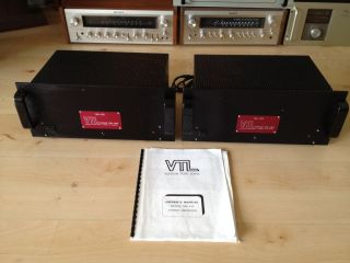 VTL Vacuum Tube Logic MB 100 Mono Block Amplifier PAIR in Very Good