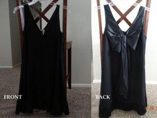 Max Studio 100 Silk Black Dress