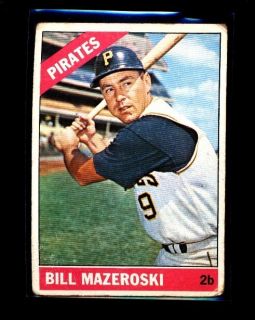 1966 Topps 210 Bill Mazeroski Pirates Good 040242