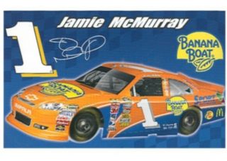 2012 Jamie McMurray Banana Boat Sprint Cup Racing Postcard Blank Back