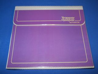 NEW 90S PURPLE ORIGINAL NOTEBOOK TRAPPER KEEPER MEAD BINDER DEADSTOCK