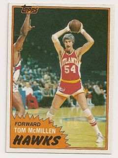 1981 82 Topps E70 Tom McMillen Hawks