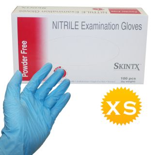100 Nitrile Medical Exam Powder Free Gloves Blue 100 Size Extra Small