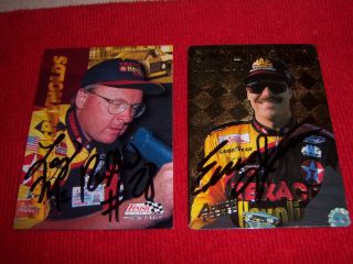 Autographed Ernie Irvan and Larry McReynolds Cards