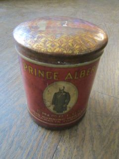Vintage Prince Albert Crimp Cut Pipe Cigarette Tobacco Metal Tin Can w