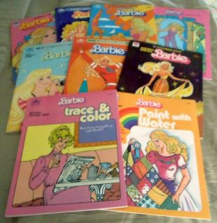 Lot of Barbie Coloring Books Whitman Golden Mattel 1980s Unused
