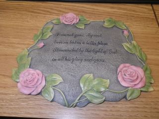 Grave Stone Stepping Marker Memorial Plaque Pet Person Burial New in