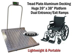  Portable Digital Wheelchair Medical Scale Dual Fold Hand Rails Ramp