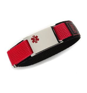 Medical Alert Sports ID Adult Bracelet Diabetes Stickers or Engrave 3