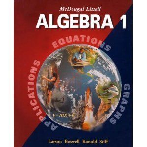Algebra 1 McDougal Littell 2001 Used 0395937760 0395937760