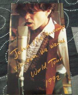 John Mellencamp RARE Whenever Wanted World Tour Book 1992 FREE