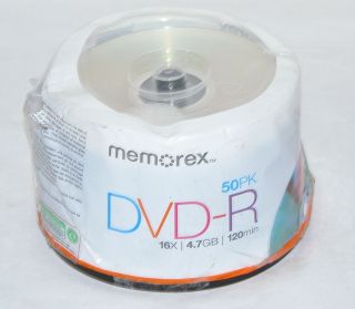Memorex 32025639 4 7GB 16x DVD R Blank Media Disc 50 Pack Spindle