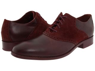 Cole Haan Mens Shoes Air Colton Saddle Burgundy Suede Lace New Many
