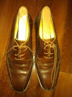 Mens 8 5 Brown Mercanti Fiorentini Italian Leather Shoes