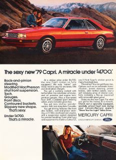 1979 Mercury Capri Red Classic Advertisement Ad P43