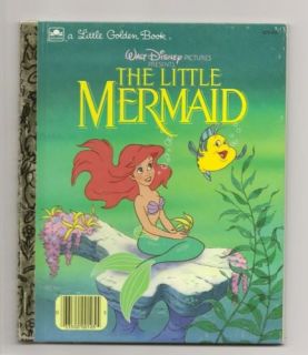 Walt Disneys Little Mermaid Vtg Golden Book 1989 A 0307001059