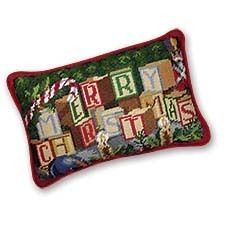 8x12 inches Needle Point Saying Pillow inches Merry Christmas inches