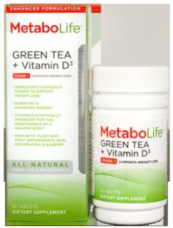 Metabolife Green Tea Vitamin D3 Stage 1 50 Caplets