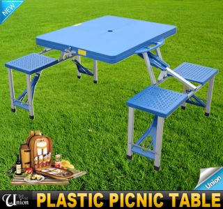 New Outdoor Folding Plastic Picnic Table Garden Party Camping Time