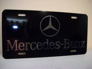 Mercedes Benz Chrome Blk Metal License Plate