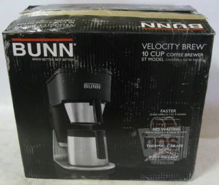 St 10 Cup Stainless Steel Water Tank Velocity Brew Coffee Maker