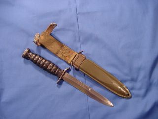 US WWII PAL Dated M3 Trench Knife w M8 Scabbard Bayonet Sword Dagger