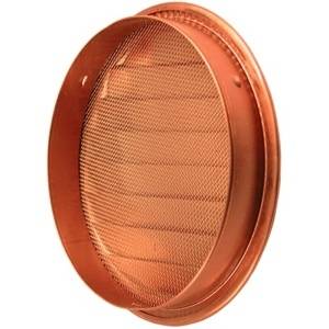 Round Copper Soffit Vent with Screen