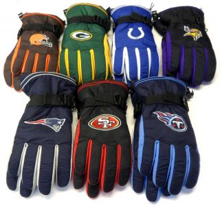 NFL Reebok Team Apparel Mens Winter Gloves Choose Size New