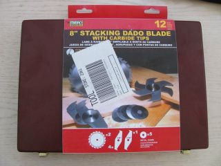 Mibro 12 Piece Carbide Stacking Dado Blade Set in Case Brand New