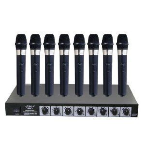 Pyle 8 Mic Professional VHF Wireless Microphone System