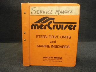 MERCURY MERCRUISER MASTER PARTS & SERVICE MANUAL 1970 73 STERN DRIVE