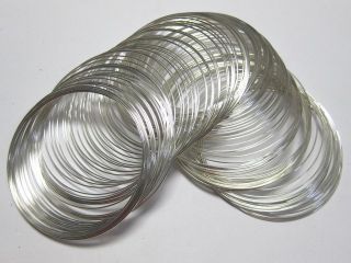 100 Loops Memory Wire for Beading Bracelet Bangle 60mm