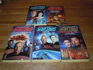 Star Trek Next Generation 11 15 1st Ed PB 5 Book Lot Set Series