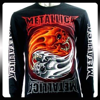 Metallica Biker Music Band LS Long Sleeve T shirt Sz M Rock Punk Heavy