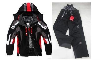 Blacks Mens Ski Suit Jacket Coat Pants Snowboard Clothing s XXL EMS