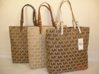 Michael Kors Items Tote MK Logo Signature Jacquard Handbag $198