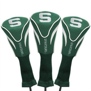 Michigan State Spartans Green 3 Pack Contour Fit Golf Club Headcovers