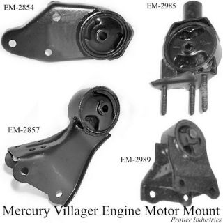 Mercury Villager Nissan 1999 02 Engine Motor Mount Set
