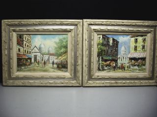 Original Oil Paintings Paris France Montmartre Signed Home Decor Wall