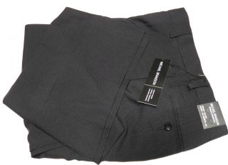 MICHAEL BRANDON Mens Dress Pants 34x32 Solid Black Wrinkle Resistant