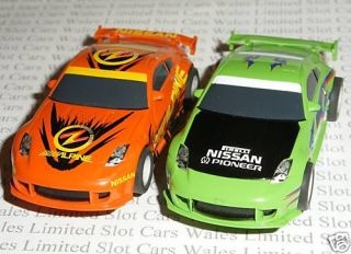 HO Scale Micro Scalextric Pair of Nissan 350Z s Mint