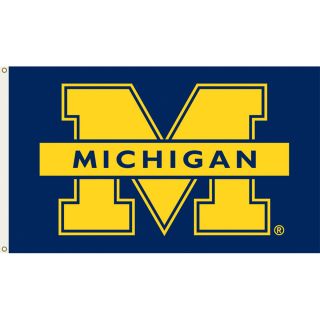 Schutt NCAA University of Michigan Wolverines 2 Sided Rivals Flag 3x5