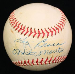 Mickey Mantle Yogi Berra Signed Baseball Ball JSA