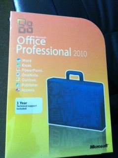 Microsoft Office Professional 2010 for Windows 7 XP Vista