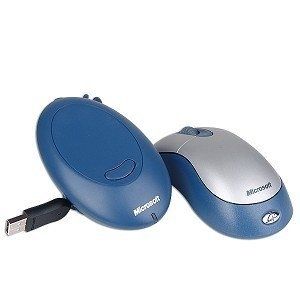 Microsoft Blue Silver USB PS 2 Wireless Optical Mouse