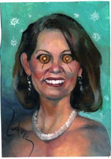 Michele Bachmann Pancake Eyes Art Portrait Lacey Print